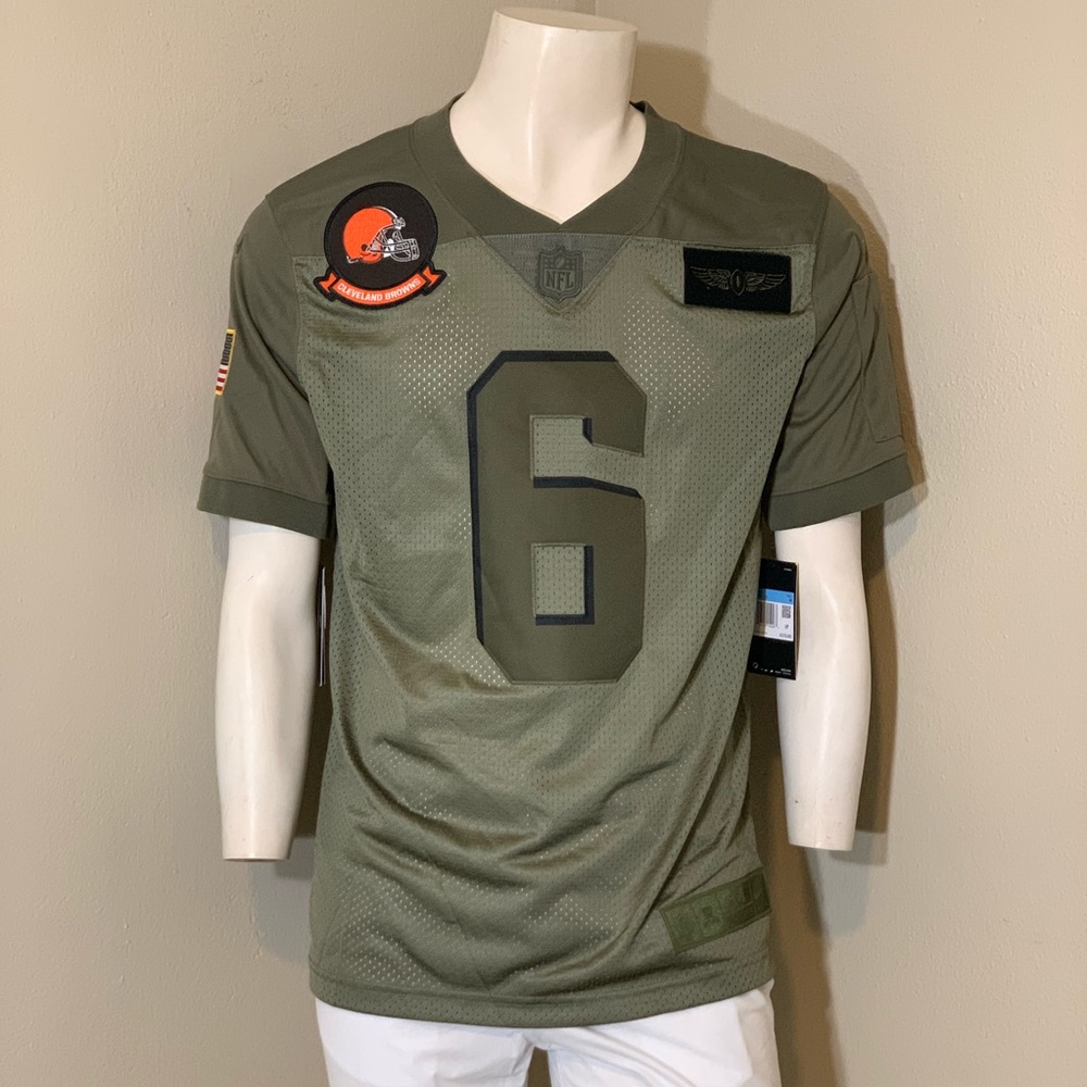 Nike Cleveland Browns Baker Mayfield Salute to Service Jersey